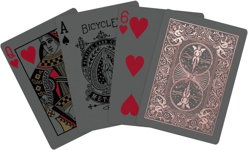 Bicycle Black and Rose Gold Metalluxe Playing Cards – Premium Foil Metalluxe Deck– Classic Poker Size, Collectible Luxury Design, Great for Game Night, Gifting, and Stocking Stuffer - Image 1